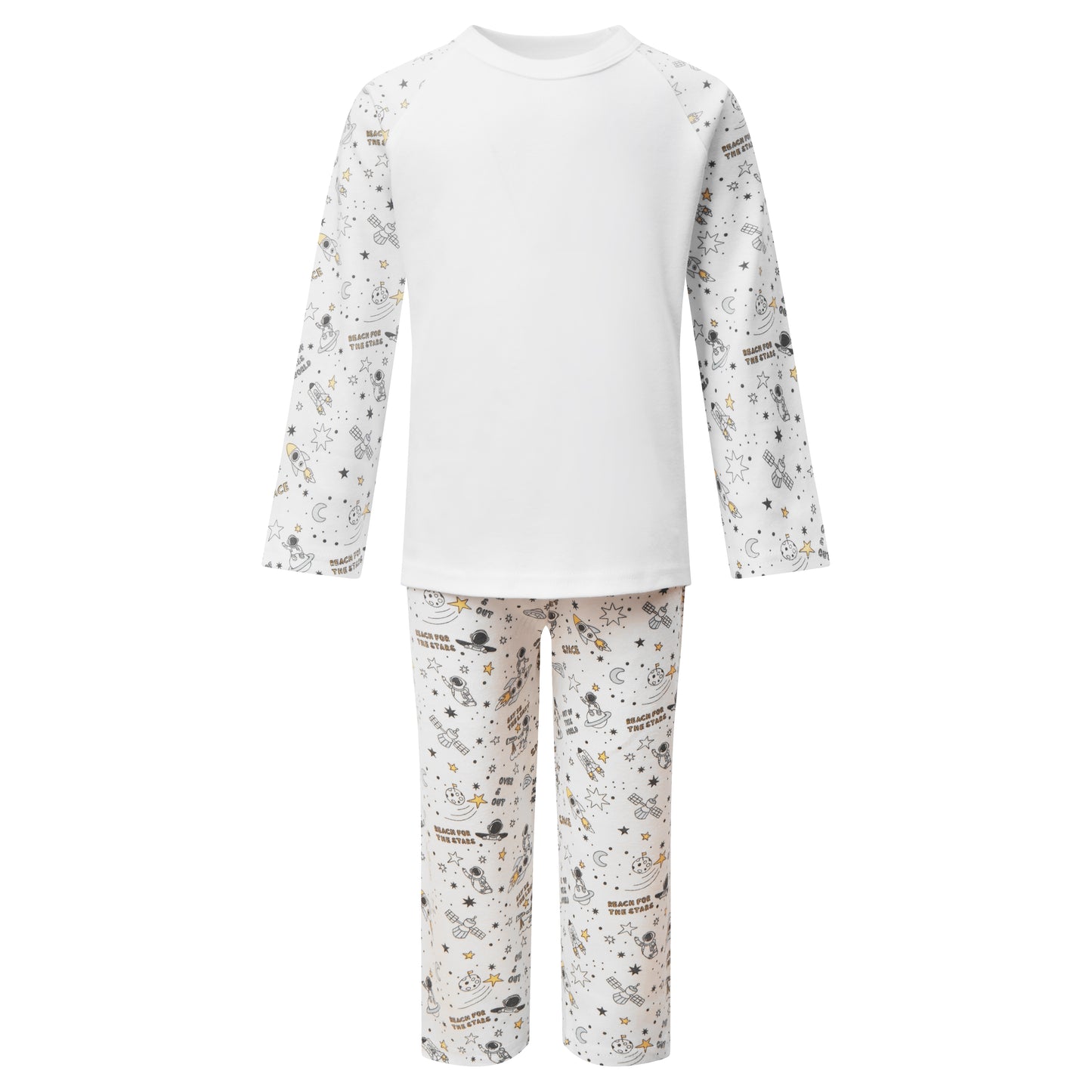 Space Print Long Raglan Sleeve Pyjama Set