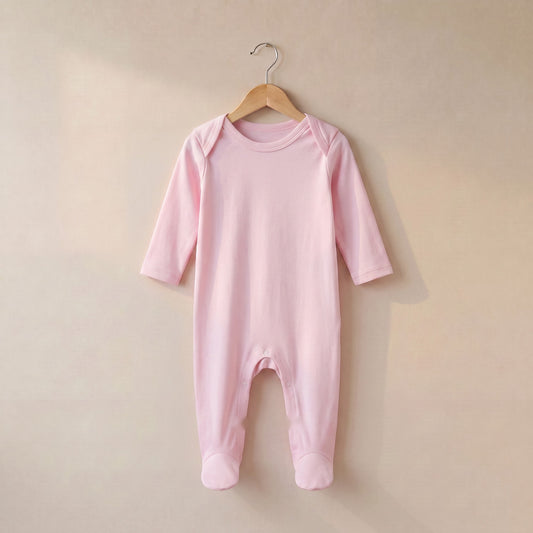 Baby Plain Chest Rompersuit Light