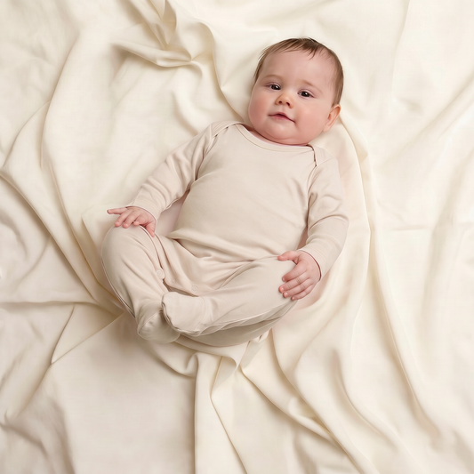 Baby Plain Chest Rompersuit Light