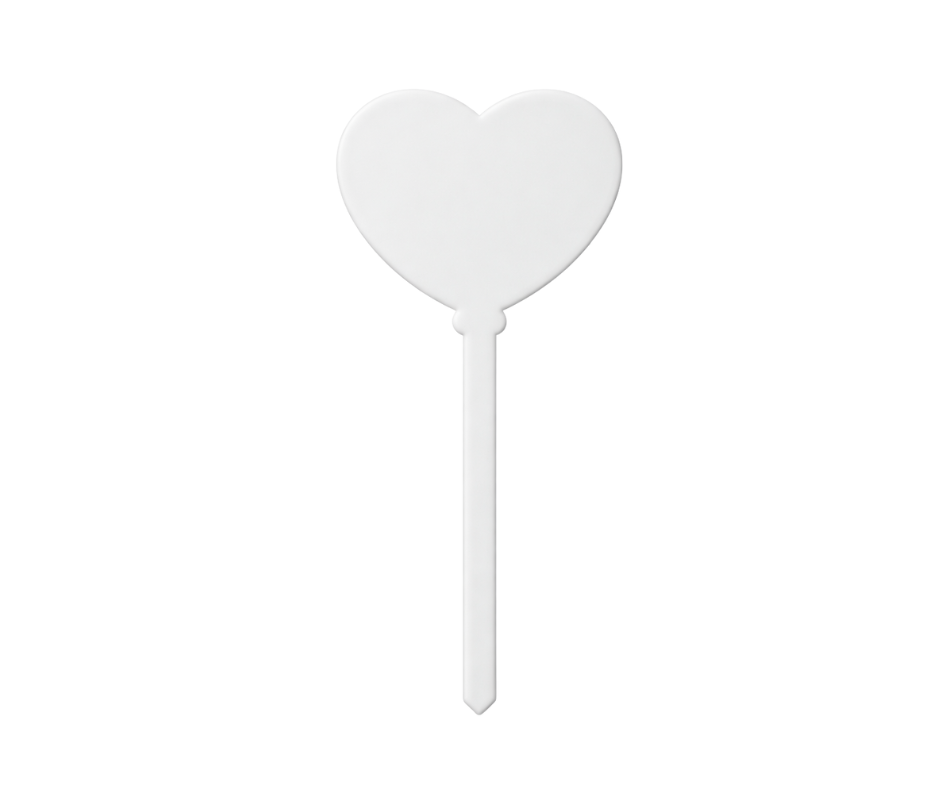 Acrylic Heart Shape Cake Topper for Sublimation & UVDTF (5 Colours)