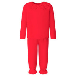 Long Sleeve Frilled Pyjama Set