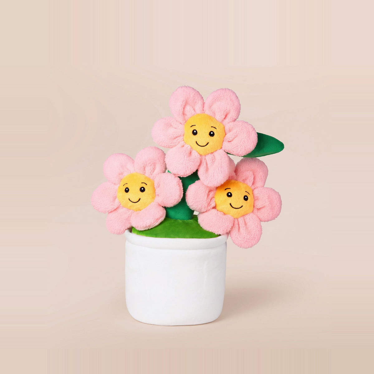 Tummi Bears Flora the Flower Pot plush soft toy, front view on a studio background - wholesale blank for personalisation, KWC0941