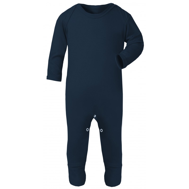 Baby Plain Chest Rompersuit in Navy For Personalisation