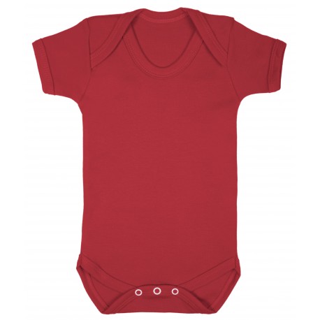 red baby bodysuit