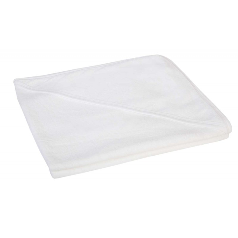 white hooded towel