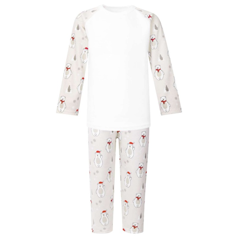 Children's Polar Bear Design Pyjama Set by Kids Wholesale Clothing