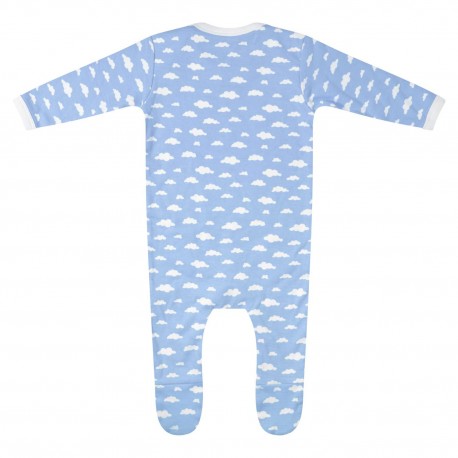 Baby Plain Chest Rompersuit Cloud Print in Light Blue by Kids Wholesale ...