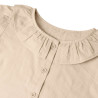 Linen T-Shirt & Short Frill Set in Natural