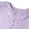 Linen T-Shirt & Short Frill Set in Pastel Purple