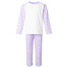 Pastel Purple Stripe Long Raglan Sleeve Pyjama Set