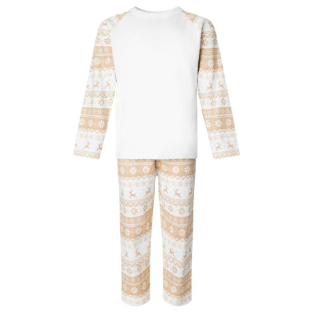 Women's Fair Isle Print Pyjama Set in Natural