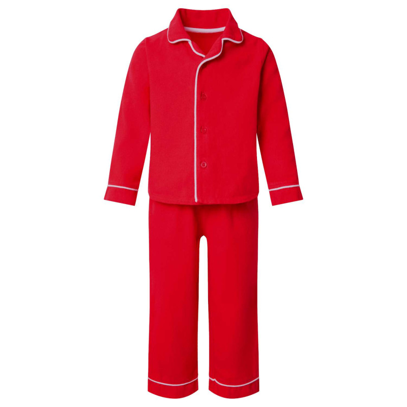 Classic Long Sleeve Pyjama Set in Red