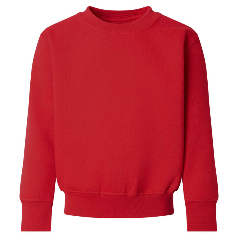 Kid s Crew Neck Fleece Sweatshirt in Red by KWC