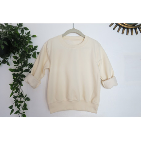 Kids' Crew Neck Fleece Sweatshirt in Oat