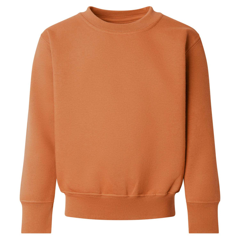 Kids' Crew Neck Fleece Sweatshirt in Caramel