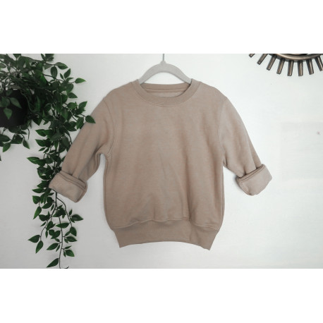 Kids' Crew Neck Fleece Sweatshirt in Mink