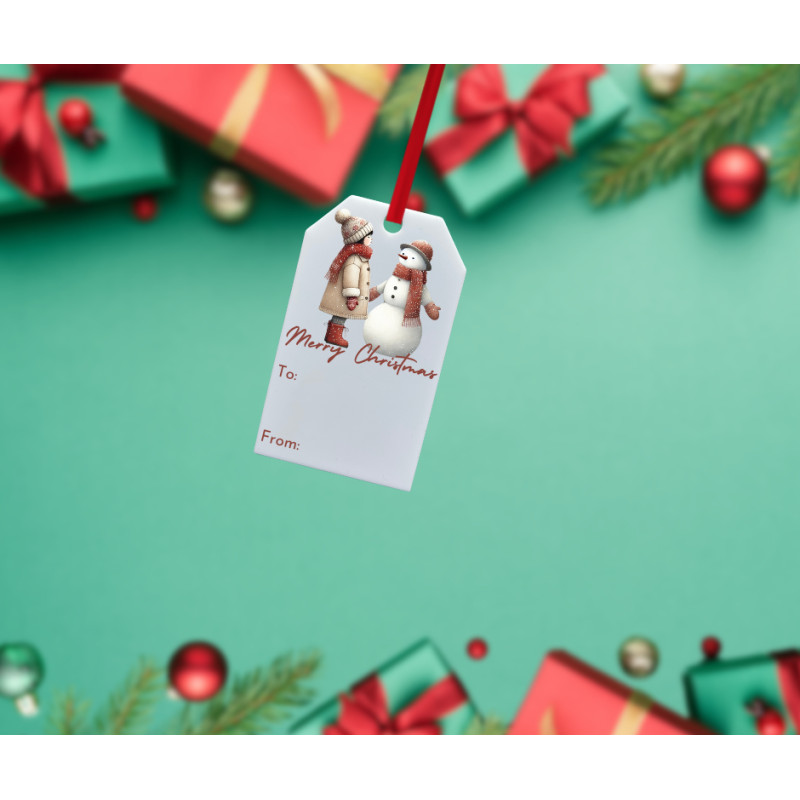 Sublimation Acrylic Gift Tag in White