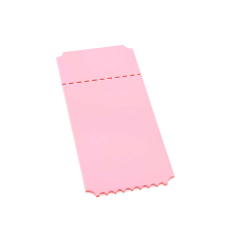 Acrylic Ticket in Pastel Pink