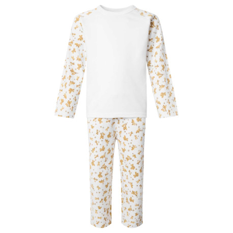 Teddy Bears Print Long Raglan Sleeve Pyjama Set