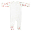 Baby Plain Chest Rompersuit Heart Print