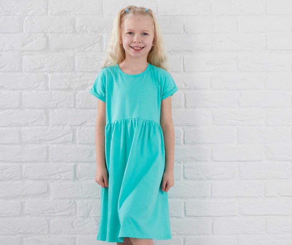 Cotton Jersey Dress at fantastic value from Kids Wholesale Clothing, ideal for personalisation