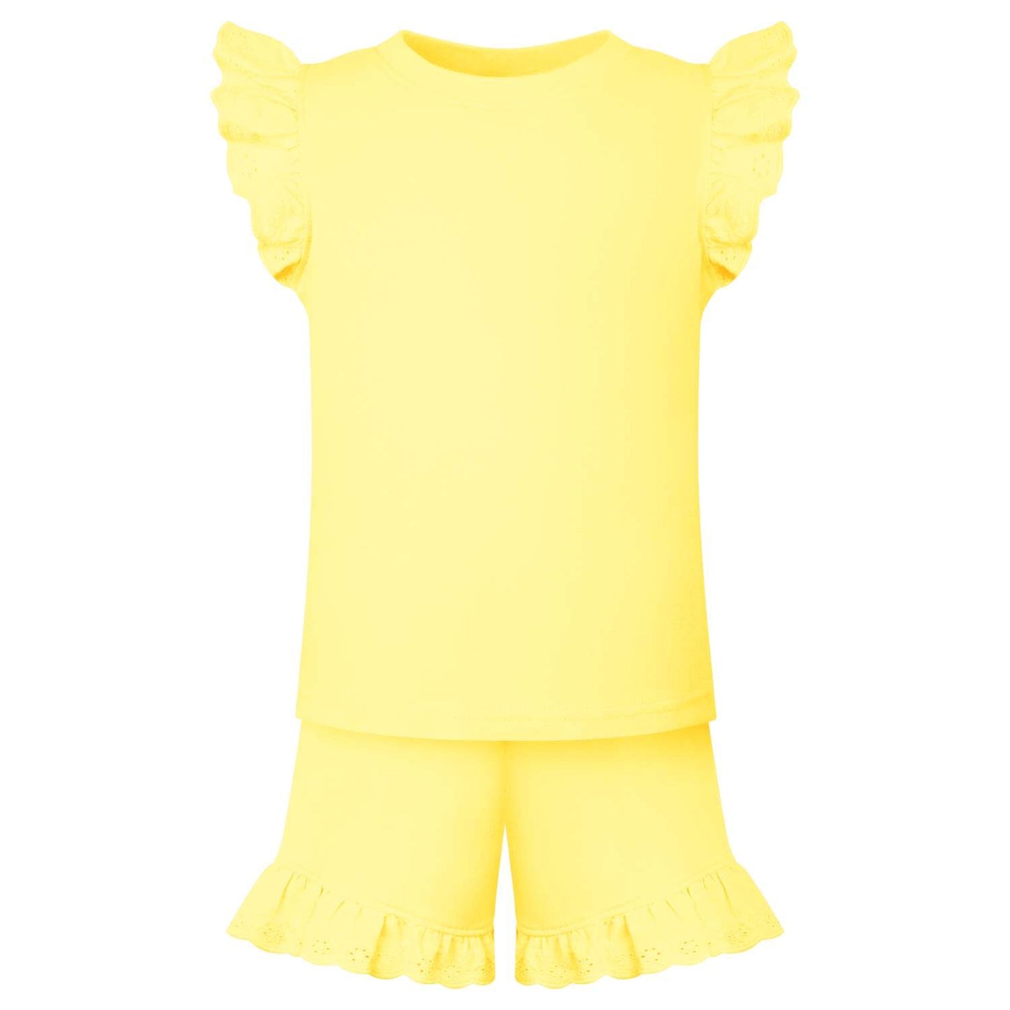 Girls Anglaise Set in Lemon fantastic value from Kids Wholesale Clothing, ideal for personalisation