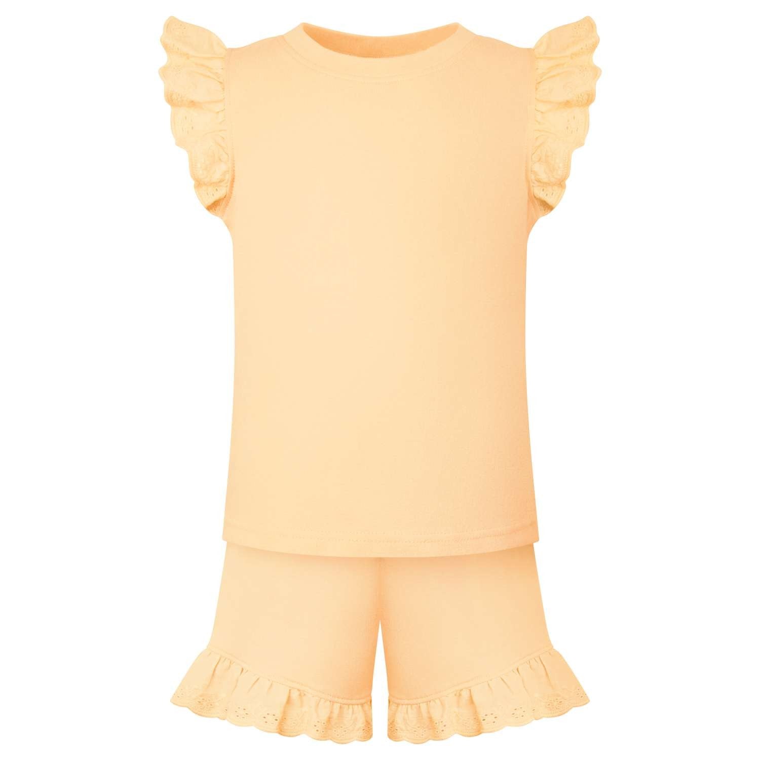 Girls Anglaise Set in Apricot Cream fantastic value from Kids Wholesale Clothing, ideal for personalisation