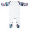 Red & Green Fair Isle Print Plain Chest Rompersuit