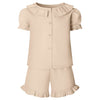 Linen T-Shirt & Short Frill Set