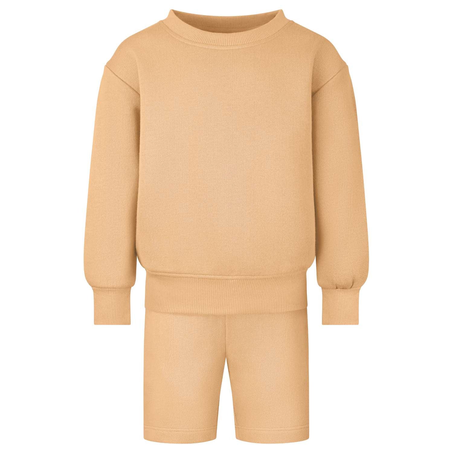 Buy Wholesale Oversized Sweatshirt & Short Set at Kids Wholesale Clothing ideal for embroidery, HTV and DTF. Free delivery on eligible orders
