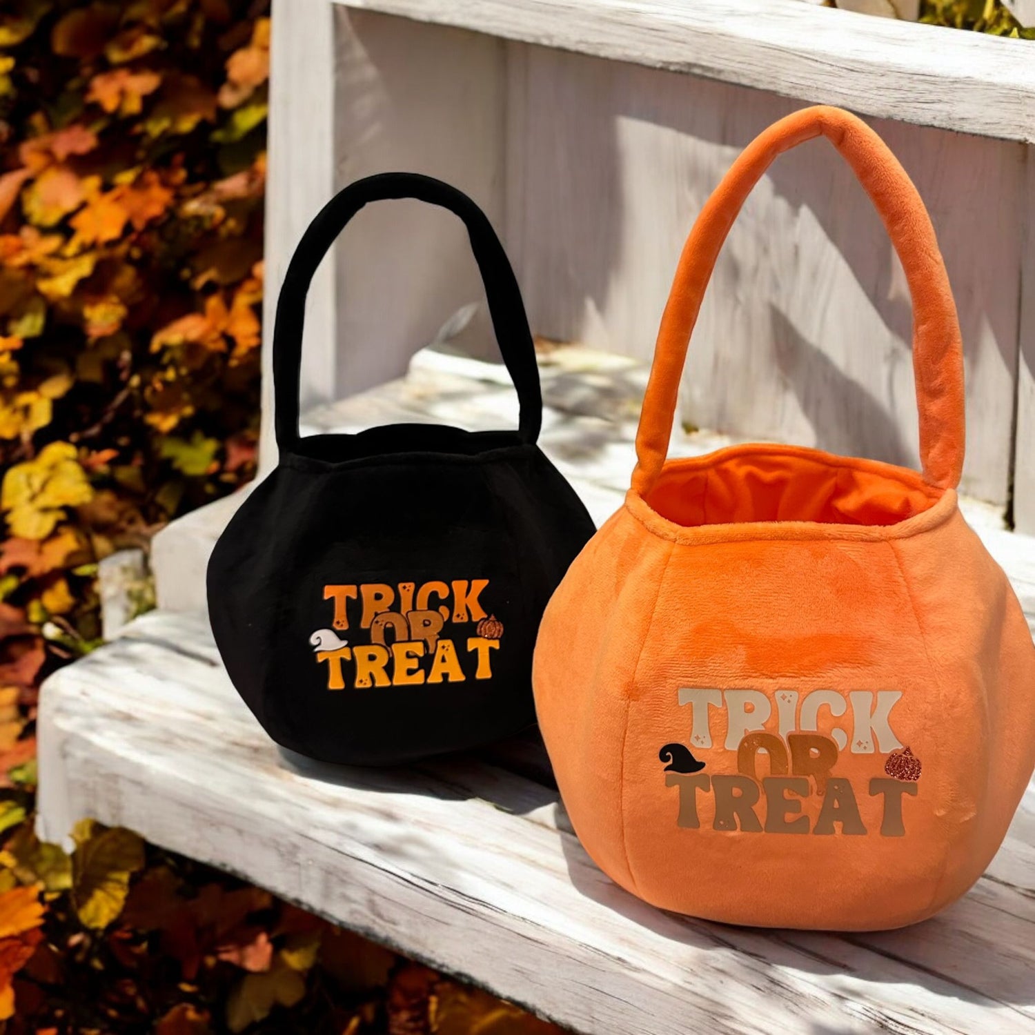 Buy Trick or Treat Bags and Baskets at Kids Wholesale Clothing, ideal for personalisation with embroidery, DTF, HTV free delivery on eligible orders.
