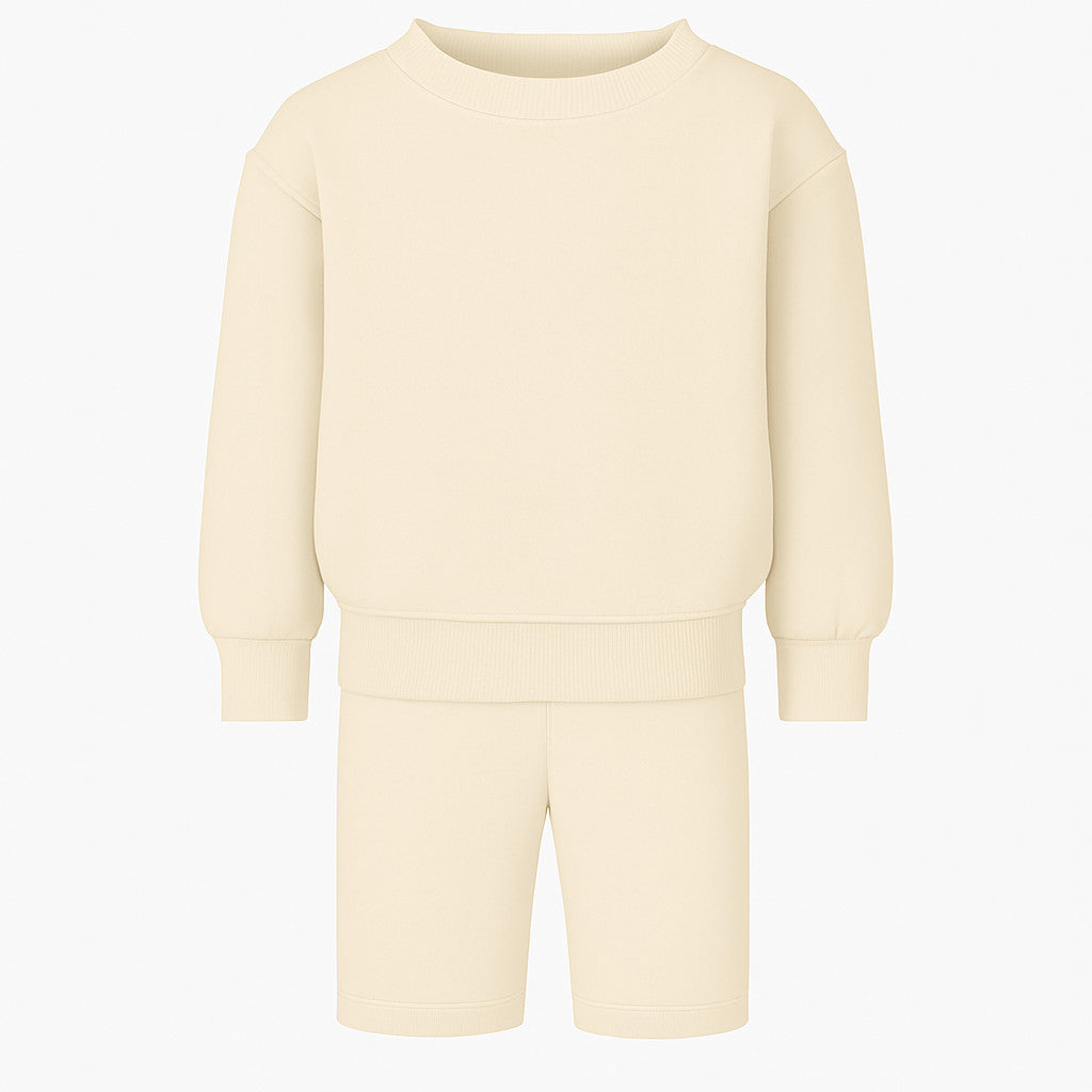 Buy Wholesale Oversized Sweatshirt & Short Set at Kids Wholesale Clothing ideal for embroidery, HTV and DTF. Free delivery on eligible orders