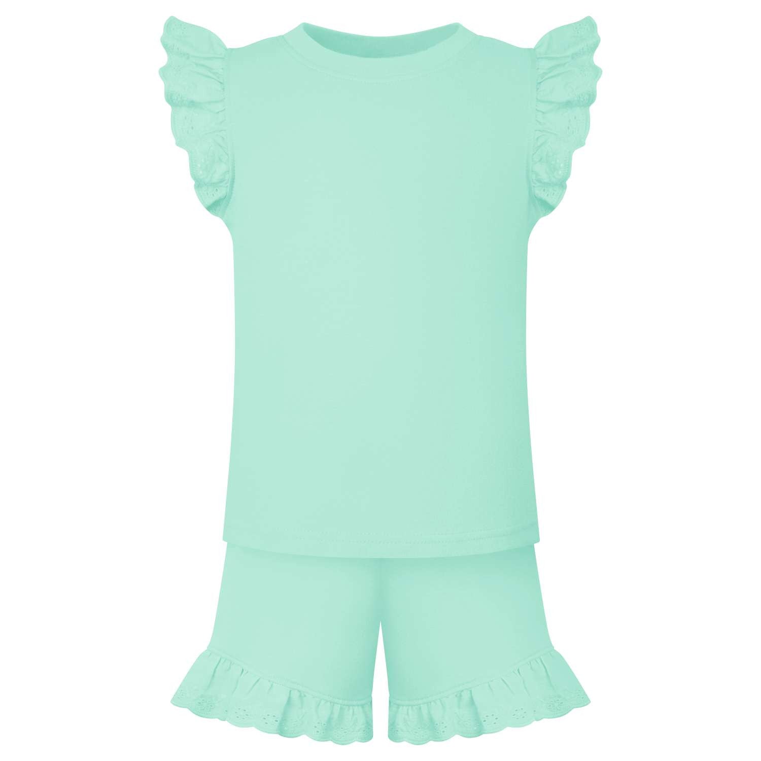 Girls Anglaise Set in Eggshell Blue fantastic value from Kids Wholesale Clothing, ideal for personalisation
