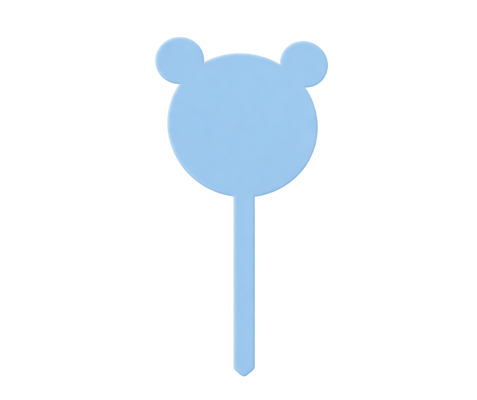 Acrylic Teddy Shape Cake Topper for Sublimation & UVDTF (5 Colours)