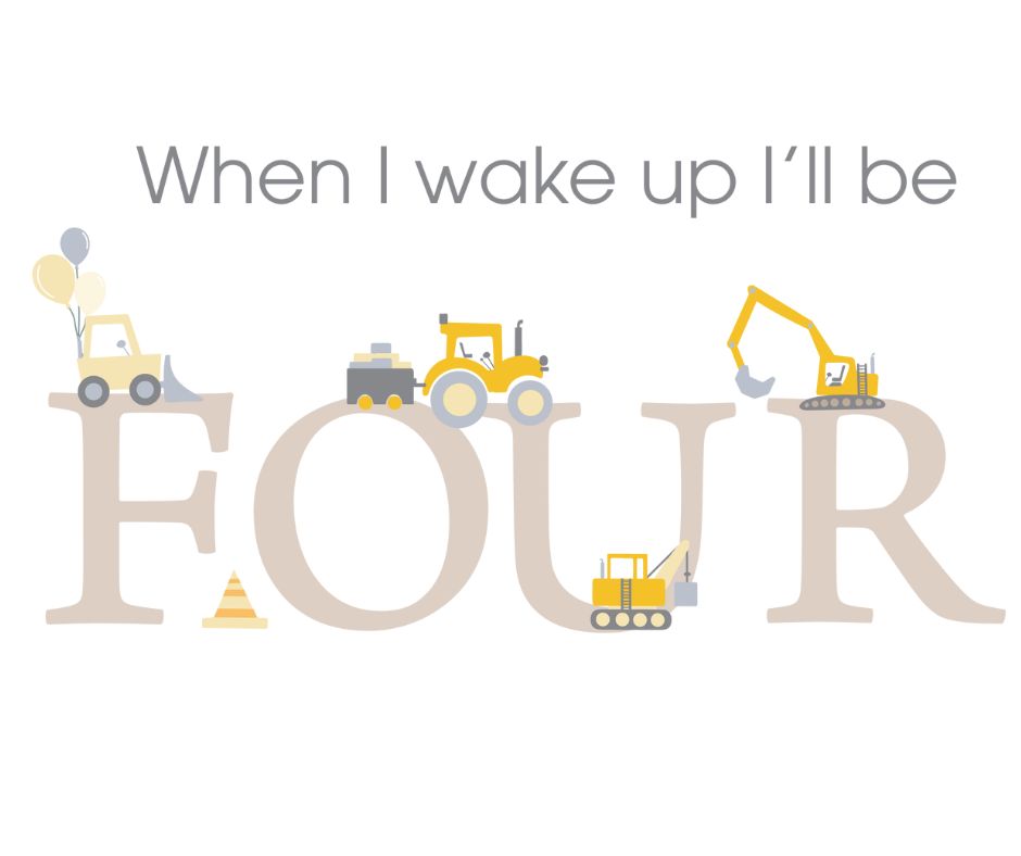 Digger Themed Birthday DTF Prints