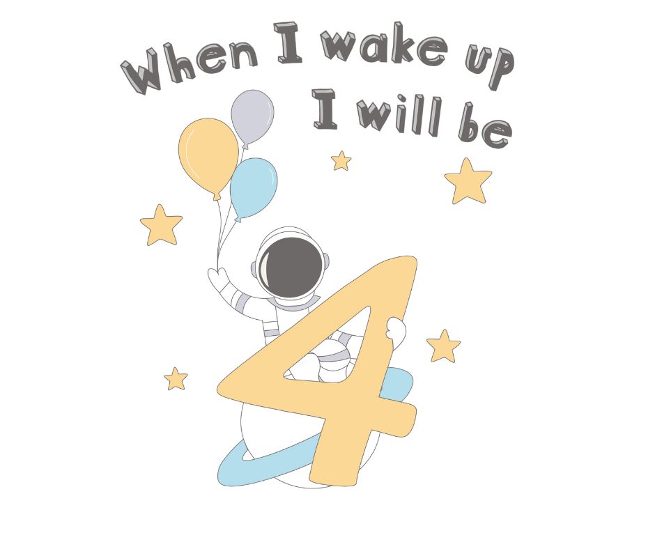 Space Themed Birthday DTF Prints