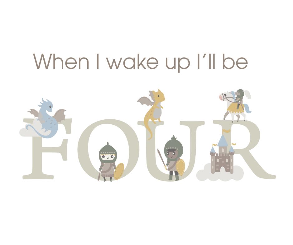 Knights & Dragons Themed Birthday DTF Prints