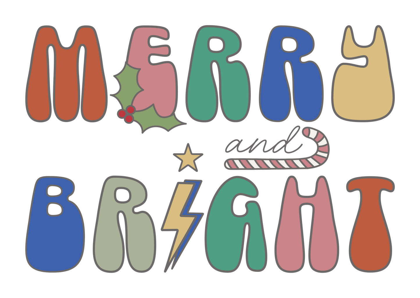 Christmas Themed DTF Prints - 15cm