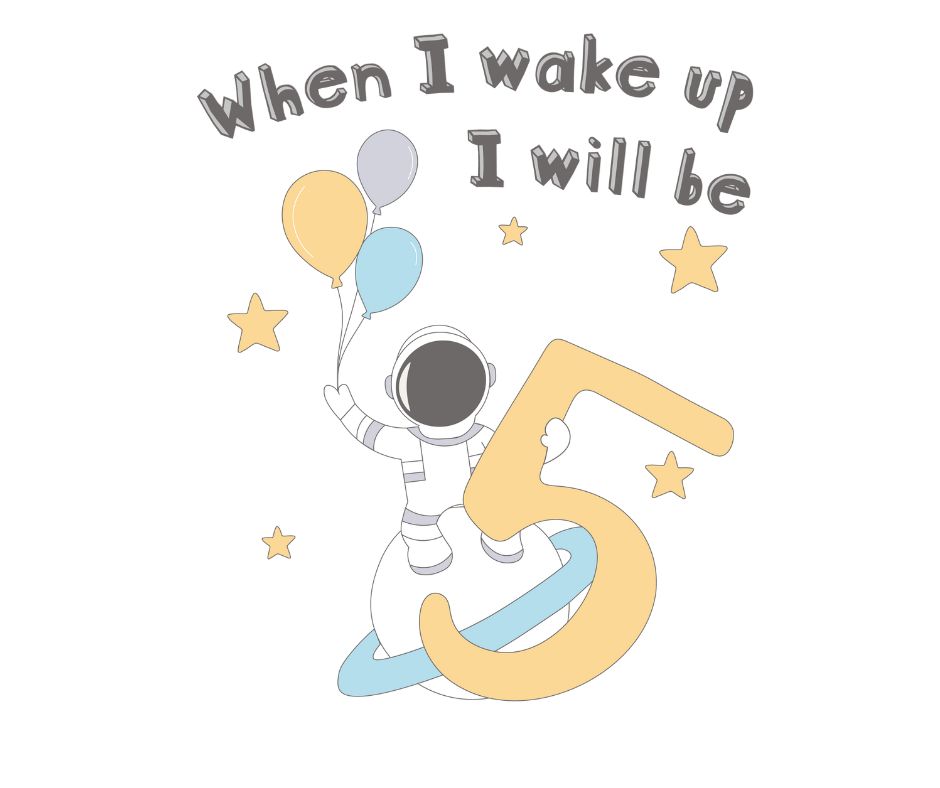 Space Themed Birthday DTF Prints