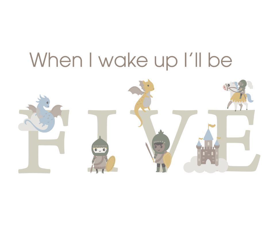 Knights & Dragons Themed Birthday DTF Prints