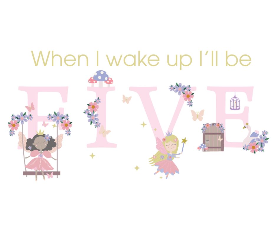 Fairy Princess Themed Birthday DTF Prints