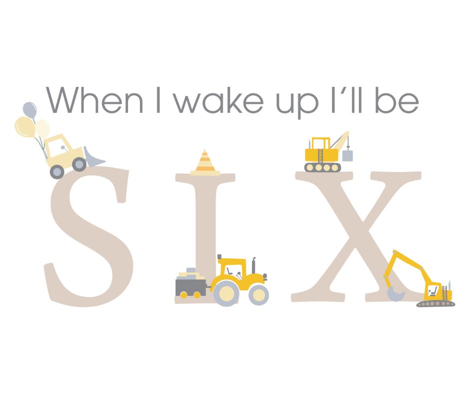 Digger Themed Birthday DTF Prints