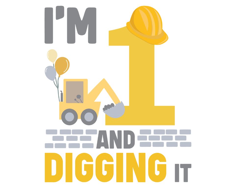 Digger Themed Birthday DTF Prints