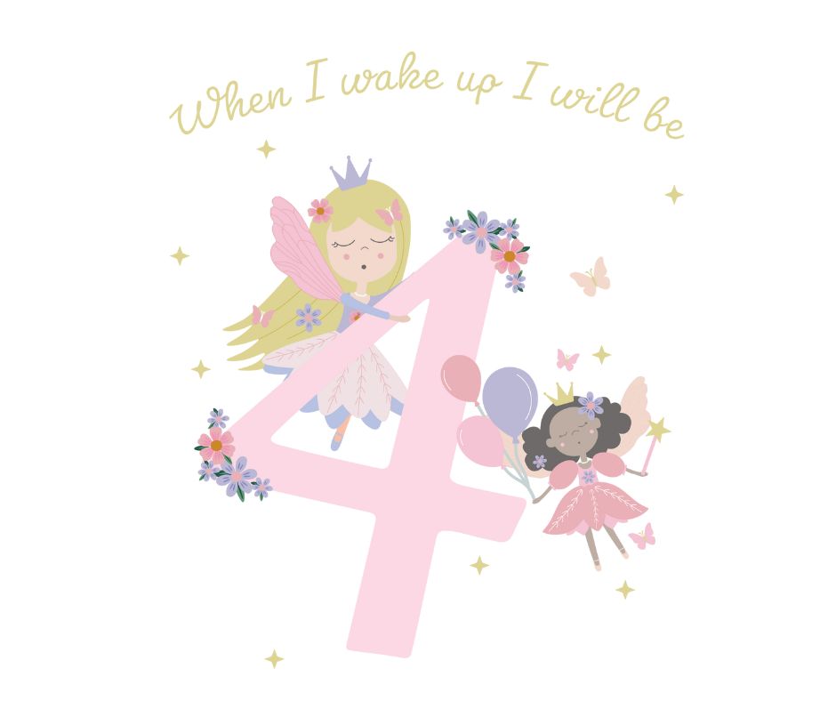 Fairy Princess Themed Birthday DTF Prints