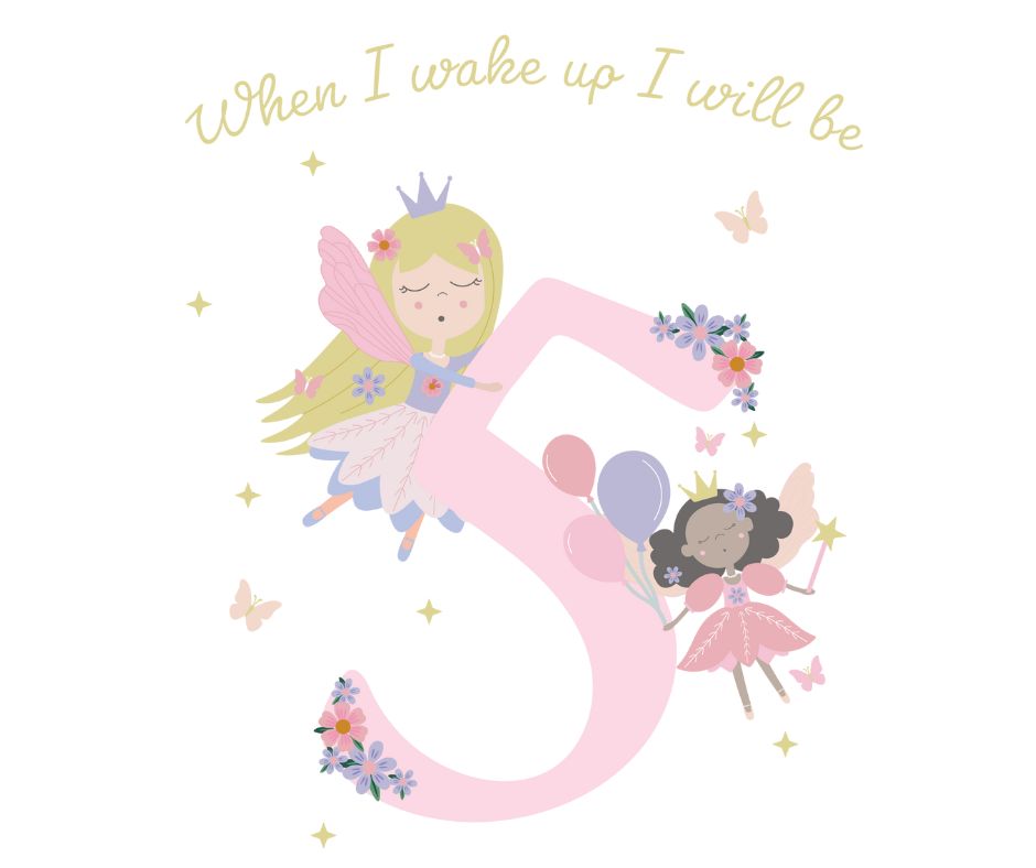 Fairy Princess Themed Birthday DTF Prints