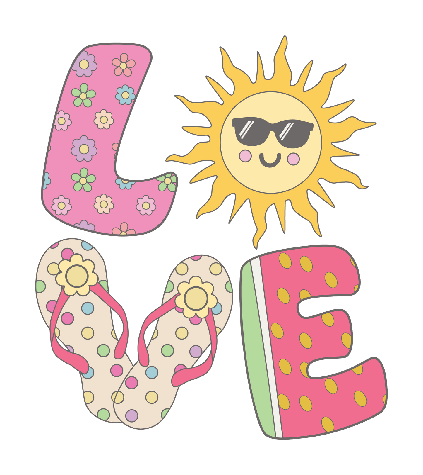 Summer Themed DTF Prints - 20cm