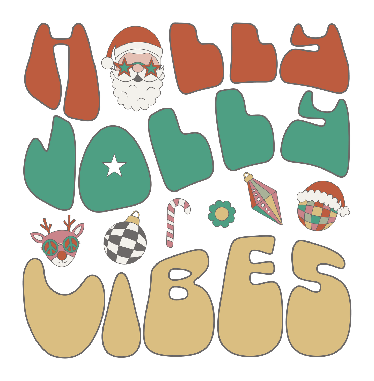 Christmas Themed DTF Prints - 15cm