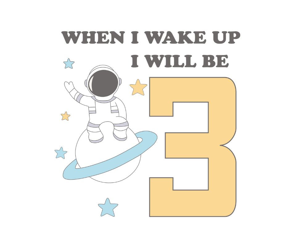 Space Themed Birthday DTF Prints
