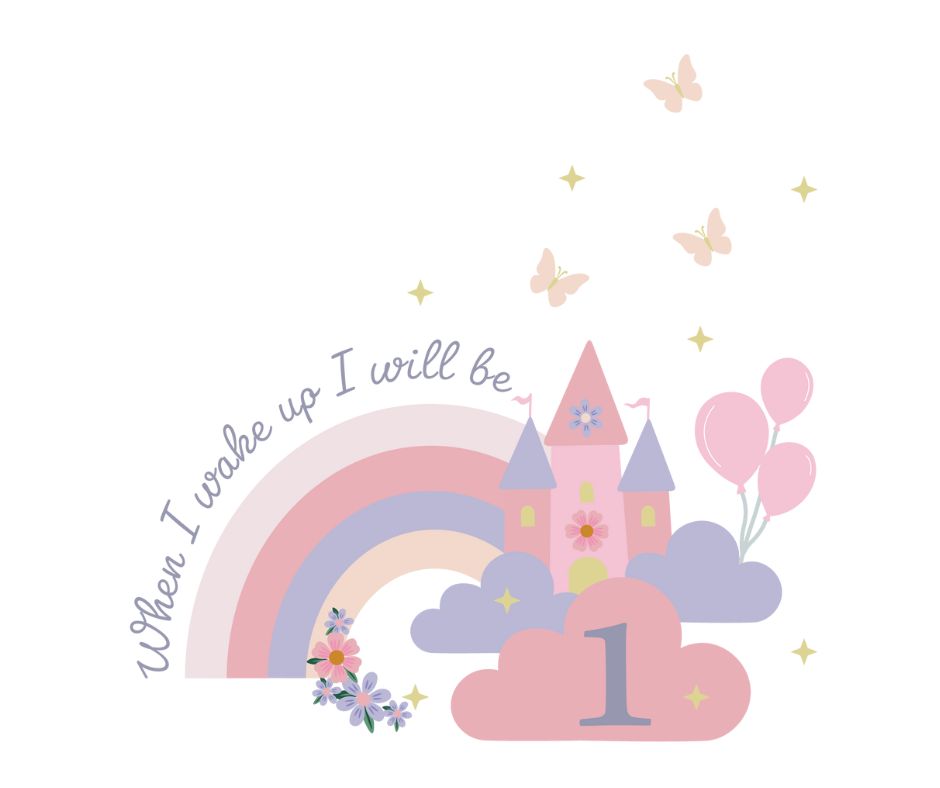 Fairy Princess Themed Birthday DTF Prints