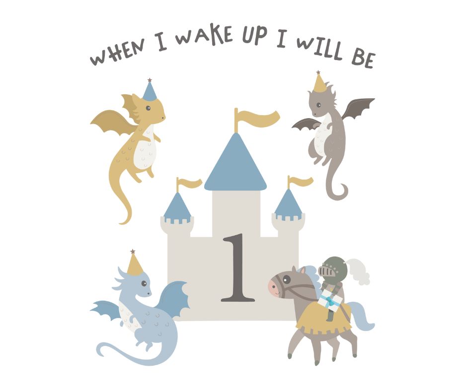 Knights & Dragons Themed Birthday DTF Prints
